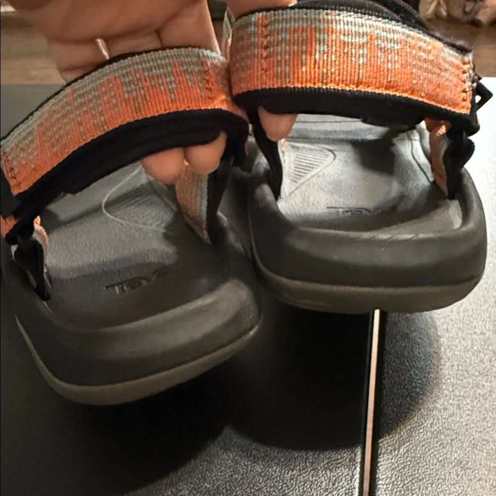 Teva Men's Sandals with Orange and Light Blue Straps